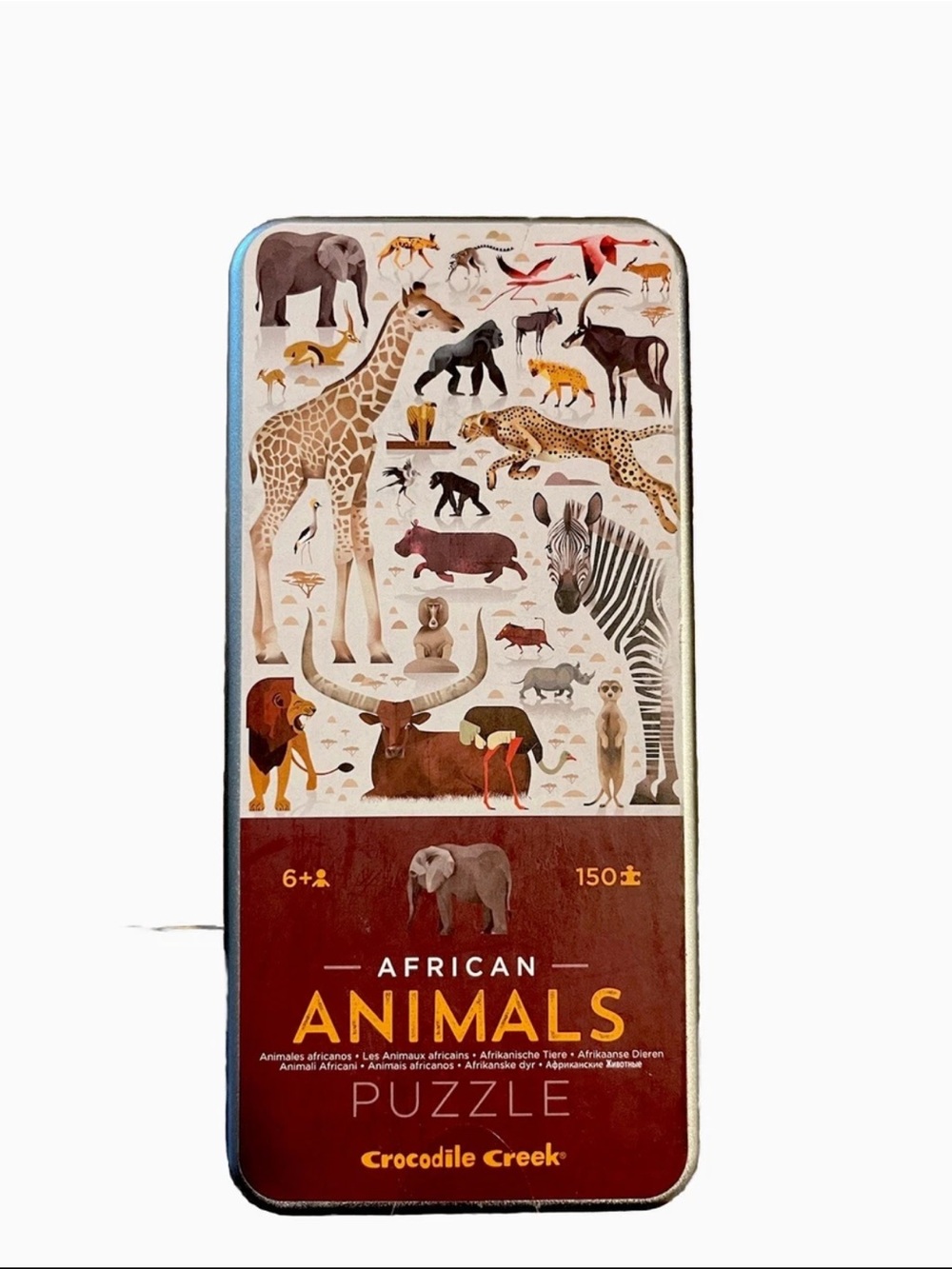 Crocodile Creek African Animals Puzzle - Brown & Multicolor